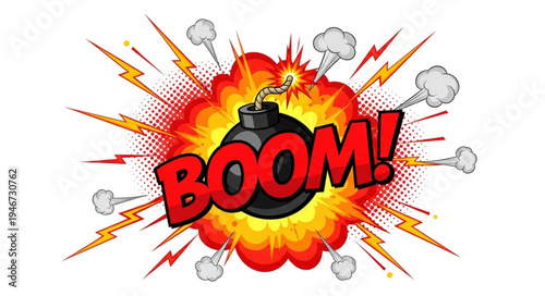 Explosion Bomb Blast Effect.