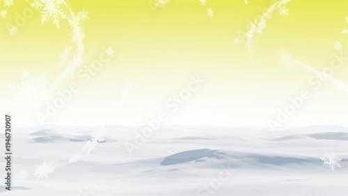 Soft Focus White Clouds in Yellow Sky.