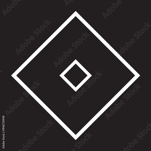 日本の伝統的な器物紋の家紋「釘抜き紋」のイラストベクターデータ