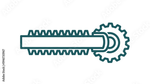 Saw Blade with Gear Mechanism Illustration.