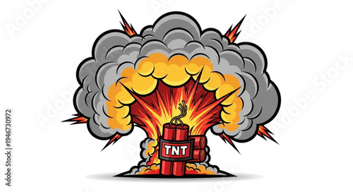 Explosion bomb detonates rapidly outside.