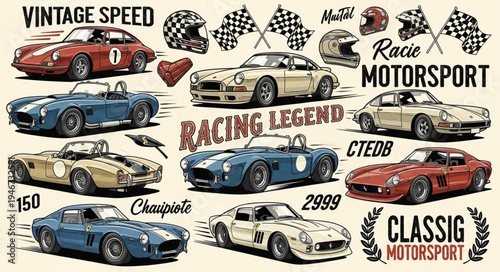 Vintage Speed - A Collection of Classic Racing Cars and Motorsport Elements.