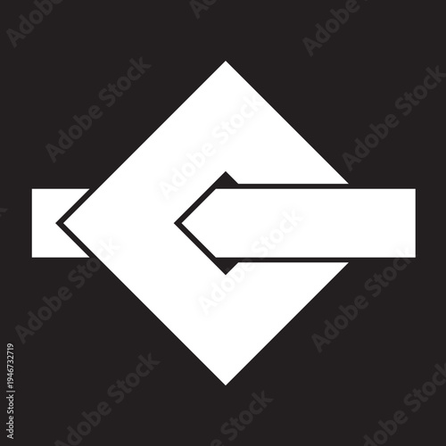 日本の伝統的な器物紋の家紋「釘抜き紋」のイラストベクターデータ