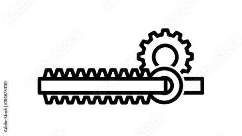 Rack and Pinion Gear System Mechanism.