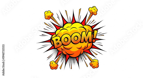 Explosion Boom Comic Book Style.