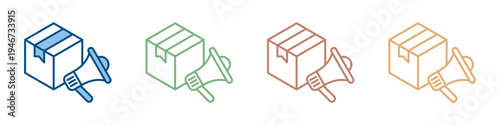 Product Promotion Icon Set Multiple Style Collection