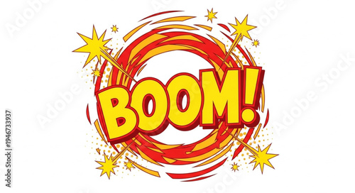 Explosion Boom Comic Book Style.