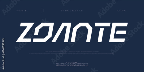 Zoante, Creative digital sport Modern Future Italic Alphabet Font. Typography urban style fonts for technology, digital, movie logo italic style. vector illustration
