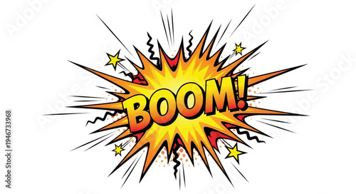 Explosion Boom Comic Book Style.