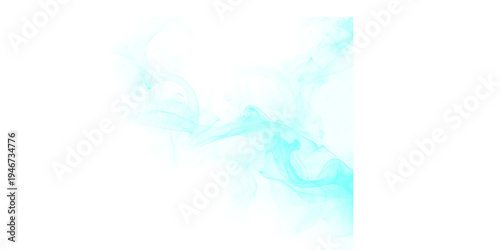 Mystical cyan smoke plumes dance in dark void creating a fluid abstract motion background for cinematic creative designs