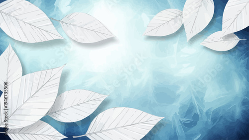 White Leaves Floating in the Air.