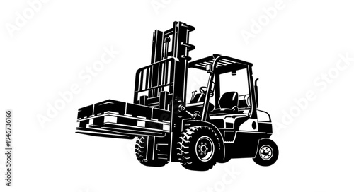 Heavy Duty Forklift Truck Lifting Pallet Load.