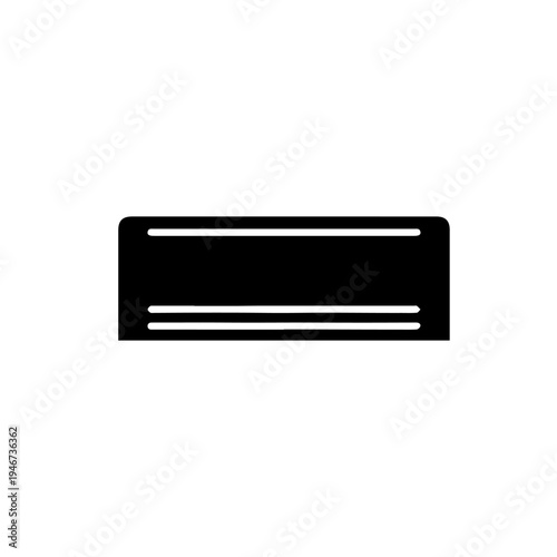 Air Conditioner Vector Illustration – Wall Mounted AC Cooling Appliance Icon