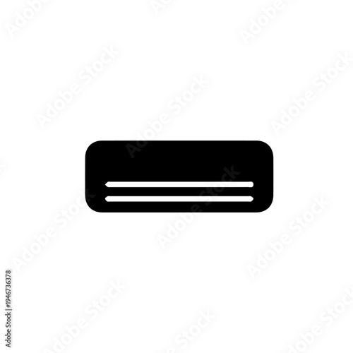 Air Conditioner Vector Illustration – Wall Mounted AC Cooling Appliance Icon