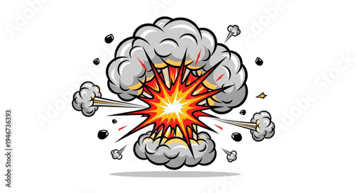 Explosion Cloud Smoke Fire Blast.