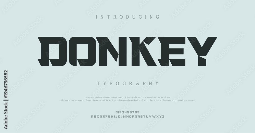 Obraz premium Introducing Donkey Typography Font Style