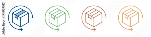 Product Return Icon Set Multiple Style Collection