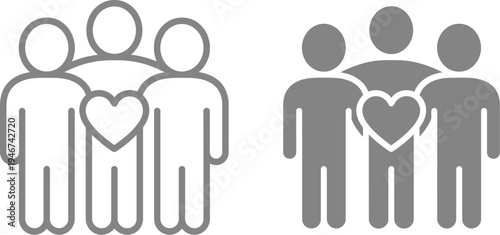 Heartfelt group of people standing together in unity and love