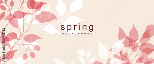 Spring background. Vector illustration for banner, poster, card, social media, graphic and web design, advertising