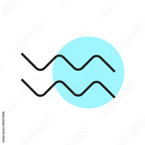 Aquarius Zodiac Sign Icon