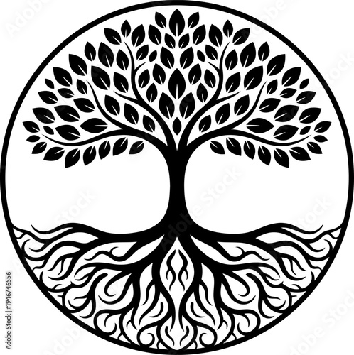 Yin Yang Tree Logo