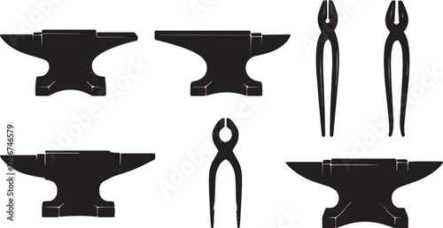 Anvils and Blacksmith Tongs