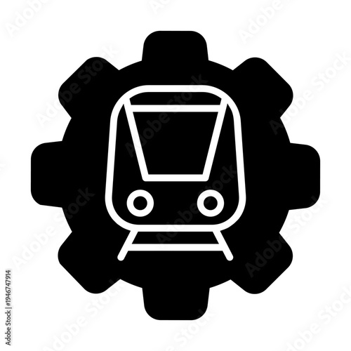Train icon vector. Train ticket Illustration sign. Railway station symbol. Public transport logo.