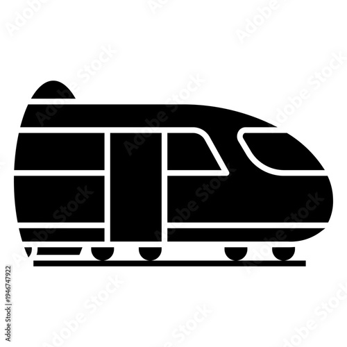 Train icon vector. Train ticket Illustration sign. Railway station symbol. Public transport logo.