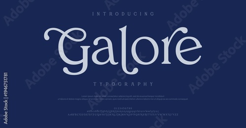 Canvas Print Introducing Galore Typography Font Style