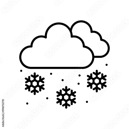 Winter icon vector. Snowl Illustration sign. Cold weather symbol. Cold logo.
