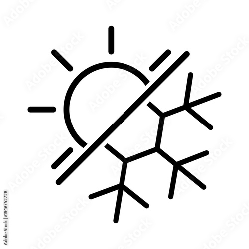 Winter icon vector. Snowl Illustration sign. Cold weather symbol. Cold logo.