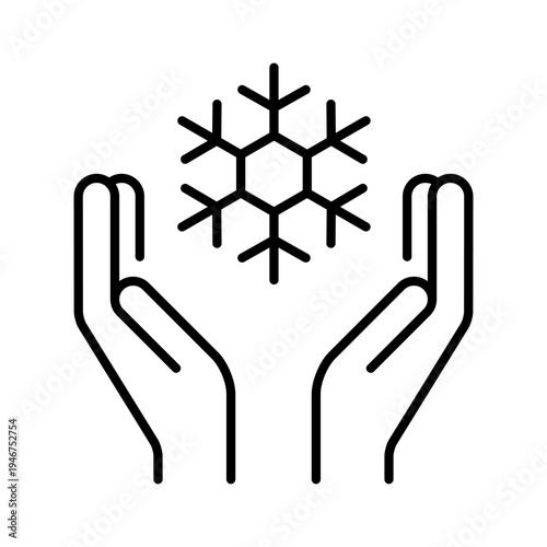 Winter icon vector. Snowl Illustration sign. Cold weather symbol. Cold logo.