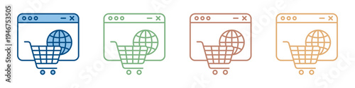 Ecommerce Icon Set Multiple Style Collection