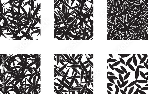 Abstract Cactus Needle Patterns