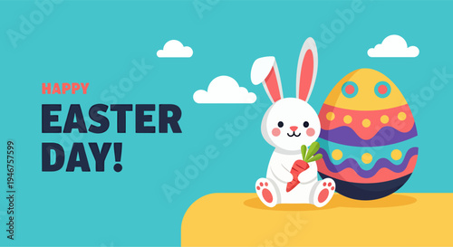Vector illustration celebration happy easter day