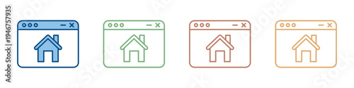 Homepage Icon Set Multiple Style Collection