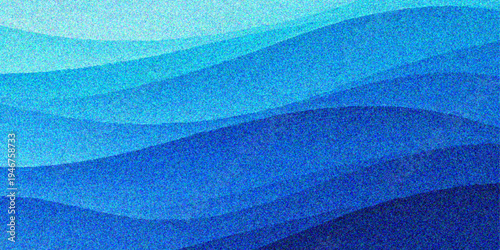 A clean turquoise liquid pattern ripples across a wet blue fabric texture to create a wave of abstract summer light on this textured swimming pool wallpaper design