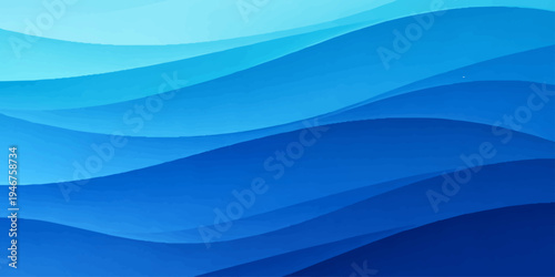 A futuristic blue abstract background featuring a digital wave pattern with light gradient curves and motion lines creates a modern vector texture for a technology wallpaper or artistic backdrop