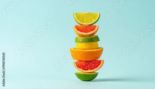 stack of sliced citrus fruits