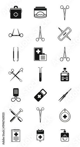 Medical Instruments Collection: A Comprehensive Array Of Surgical Tools And Healthcare Essentials