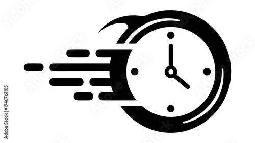 Illustration of Clock speeding fast motion time