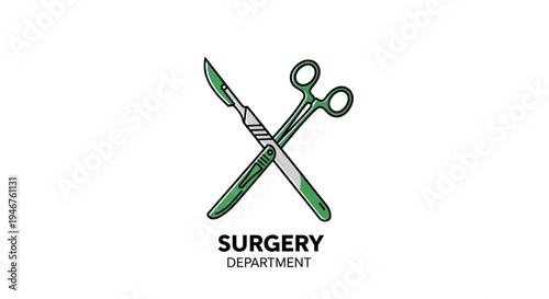 Medical Instruments Illustration Representing Surgery And Surgical Procedures
