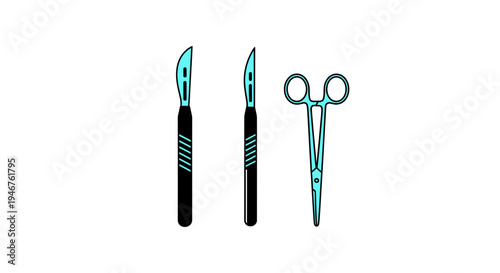 Medical Instruments: Surgical Tools for Precise Procedures Isolated on White Background