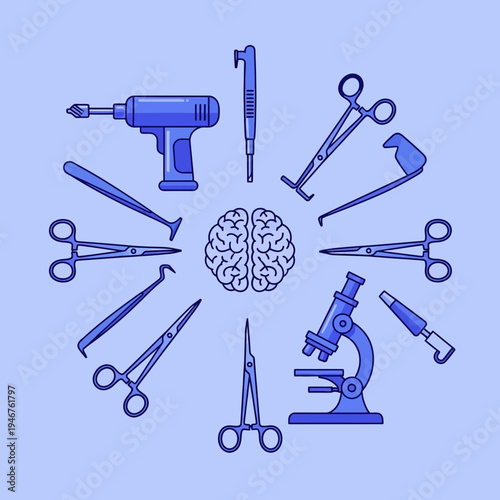 Medical Instruments Surrounding Human Brain: A Conceptual Representation for Healthcare
