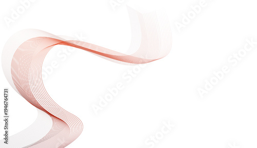 赤い細いラインが流れるように波打つ抽象ウェーブ背景、エネルギーやスピード感を表現したモダンなグラフィックデザイン素材