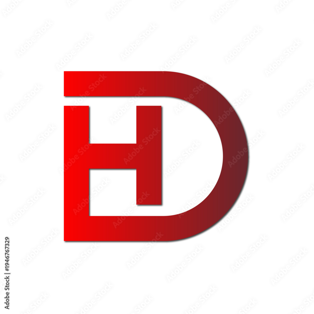 Fototapeta premium Web line modern color full letter logo design 