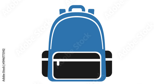 A minimalist graphic representation of a backpack for educational or travel concepts