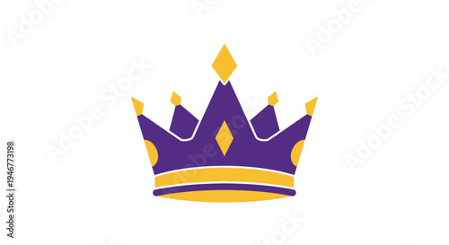 A regal graphic illustration of a crown, royalty symbol, representing nobility or achievement