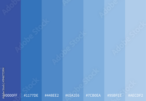 Blue color palette gradient spectrum