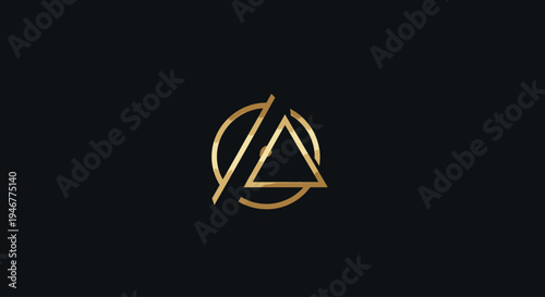 Golden Triangle Logo Design Element.
